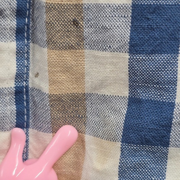 Ball and Buck Scout Shirt Mens Large Blue Gingham Cotton Plaid Heritage USA - Picture 7 of 12